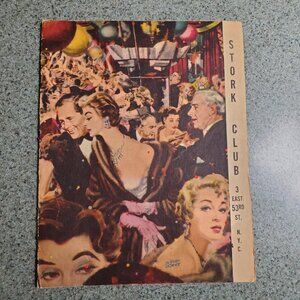 Stork Club 3 East 53rd Street, N.Y.C. Menu - circa 1950